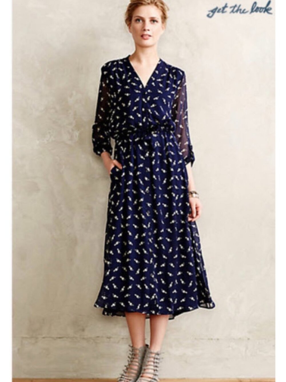 Flamingo Maxi Dress by Anthropologie size Large